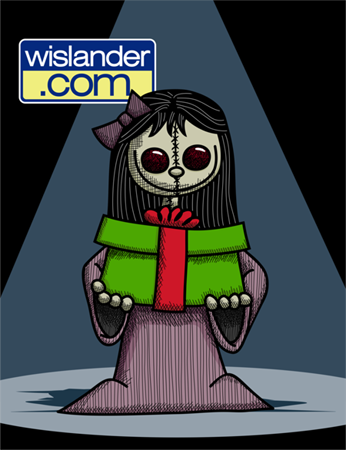 Creepy Girl with Package